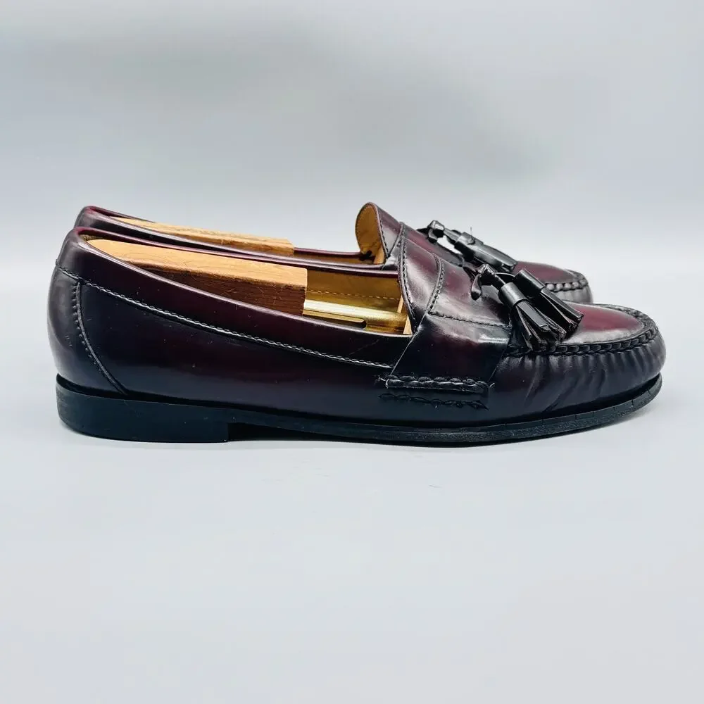 Cole Haan Shoes Mens Size 9.5 C Brown Leather Tassel Loafer Dress Slip On